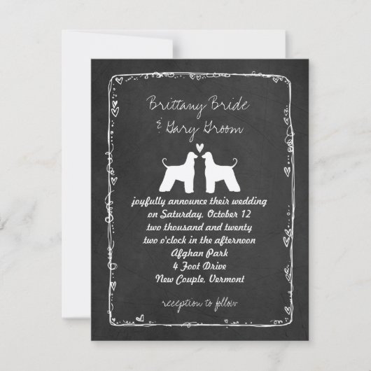 Trouwbericht Afghan Hounds Kaart (Voorkant)