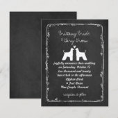 Trouwbericht Afghan Hounds Kaart (Voorkant / Achterkant)