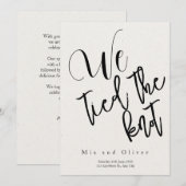 Trouwbericht "We hebben de knoop doorgehakt" Kaart (Voorkant / Achterkant)