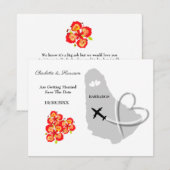 Trouwbestemming Barbados Sla de datum op Save The Date (Voorkant / Achterkant)