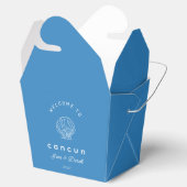 Trouwbestemming Blauw Cancun Bedankdoosjes (Geopend)