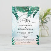 trouwbestemming eiland strand oceaan kaart (Staand voorkant)