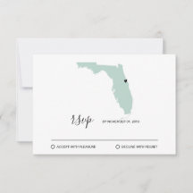 Trouwbestemming Florida Kaart Verwijderbaar Hart