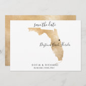 Trouwbestemming Florida Kaart  Verwijderbare Hart (Voorkant / Achterkant)