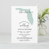 Trouwbestemming Florida Kaart Verwijderbare Hart (Staand voorkant)