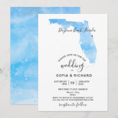 Trouwbestemming Florida Kaart Verwijderbare Hart I (Voorkant / Achterkant)