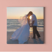 Trouwbestemming Foto Canvas Afdruk