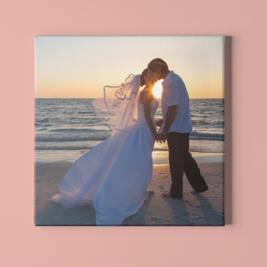Trouwbestemming Foto Canvas Afdruk