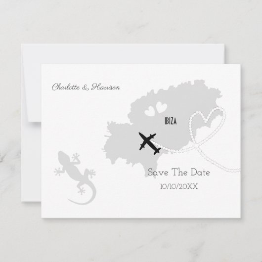 Trouwbestemming Ibiza Save The Date (Voorkant)