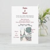 Trouwbestemming - Lente in Parijs Kaart (Staand voorkant)