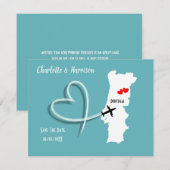 Trouwbestemming Portugal Save The Date (Voorkant / Achterkant)