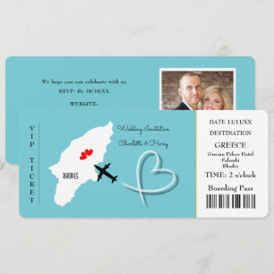 Trouwbestemming Rhodos Ticket Kaart