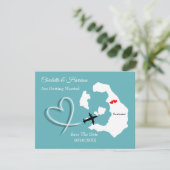 Trouwbestemming Santorini Bewaar de datum Save The Date (Staand voorkant)