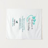 Trouwbestemming viering welkom reizen  wandkleed (Voorkant (horizontaal))