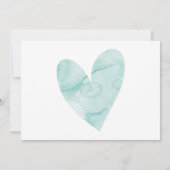 Trouwbestemming Watercolor Wereldkaart Hart Kaart (Achterkant)