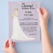Trouwbeurs kiest achtergrondkleur flyer (Hand)