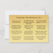 Trouwbingo! Spel voor gasten Kaart (Voorkant)