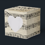 Trouwblad muziek  bedankdoosjes<br><div class="desc">Muziekcompositie op vintage achtergrond voor trouwen</div>