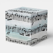 Trouwblad muziek op waterverf bedankdoosjes (Achterkant)