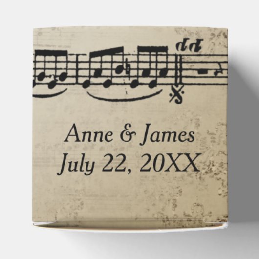 Trouwbladmuziek  bedankdoosjes (Bovenkant)