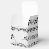 Trouwbladmuziek op berk bedankdoosjes (Geopend)