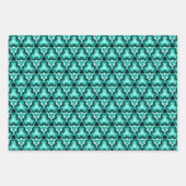 Trouwblauw/Blauwgroen werveling w/bruiloft blauw S Inpakpapier Vel (Voorkant 2)