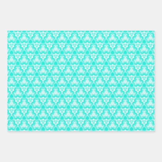 Trouwblauw/Blauwgroen werveling w/bruiloft blauw S Inpakpapier Vel (Voorkant)