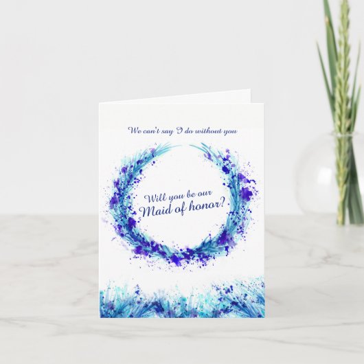 Trouwblauw kunst Wil je onze getuige zijn? (Voorkant)