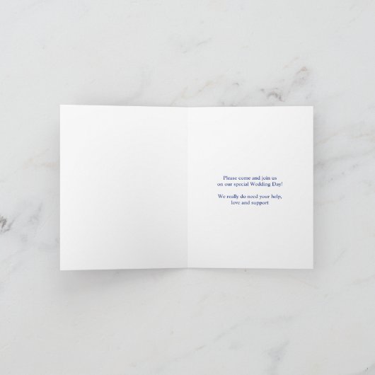 Trouwblauw kunst - word je onze getuige? (Binnen)