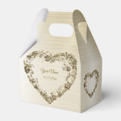 Trouwbloem Golden  Hart Lijst Elegant Bedankdoosjes (Voorkant Zijde)