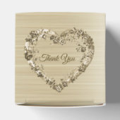 Trouwbloem Golden Hart Lijst Elegant Bedankdoosjes (Bovenkant)