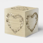 Trouwbloem Golden Hart Lijst Elegant Bedankdoosjes (Achterkant)