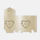 Trouwbloem Golden Hart Lijst Elegant Bedankdoosjes (Uitgevouwen)