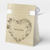 Trouwbloem Golden Hart Lijst Elegant Bedankdoosjes (Achterkant)