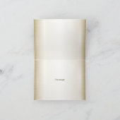 Trouwbloem Golden Hart Lijst Elegant Bedankkaart (Binnen)