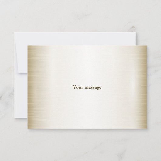 Trouwbloem Golden Hart Lijst Elegant Bedankkaart (Achterkant)