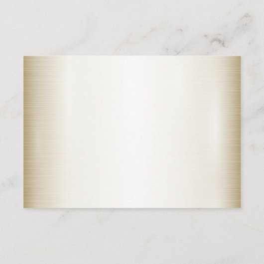 Trouwbloem Golden  Hart Lijst Elegant Informatiekaartje (Achterkant)