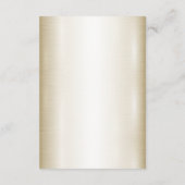 Trouwbloem Golden Hart Lijst Elegant Informatiekaartje (Achterkant)