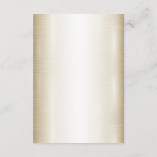 Trouwbloem Golden  Hart Lijst Elegant Informatiekaartje (Achterkant)