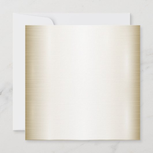 Trouwbloem Golden  Hart Lijst Elegant Kaart (Achterkant)