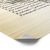 Trouwbloem Golden Hart Lijst Elegant Poster (Hoek)