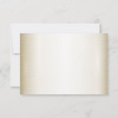 Trouwbloem Golden  Hart Lijst Elegant RSVP Kaartje (Achterkant)