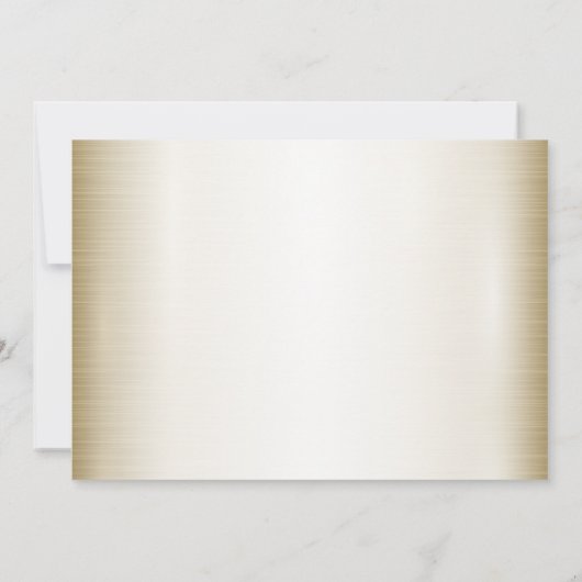 Trouwbloem Golden Hart Lijst Elegant Save The Date (Achterkant)