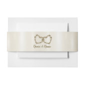 Trouwbloem Golden Hart Lijst Elegant Uitnodigingen Wikkel (Voorkant Voorbeeld)