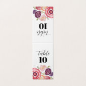 Trouwbloem schilderij tafel nummer kaart (Buitenkant ongevouwen)