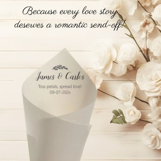 Trouwbloemblaadjes houders Confetti Toss Ceremony (wedding petal cones holders, bags for flower confetti, wedding toss cone)