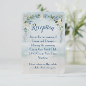 Trouwbloemboogreceptie aan de Oceaan Kaart (Staand voorkant)