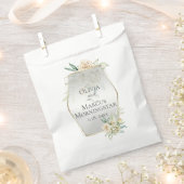 Trouwbloemen Bord Geel Blush Waterverf Rozen Bedankzakje (Geknipt)