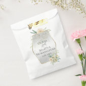 Trouwbloemen Bord Geel Blush Waterverf Rozen Bedankzakje (Gezegeld)