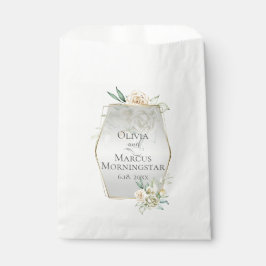 Trouwbloemen Bord Geel Blush Waterverf Rozen Bedankzakje